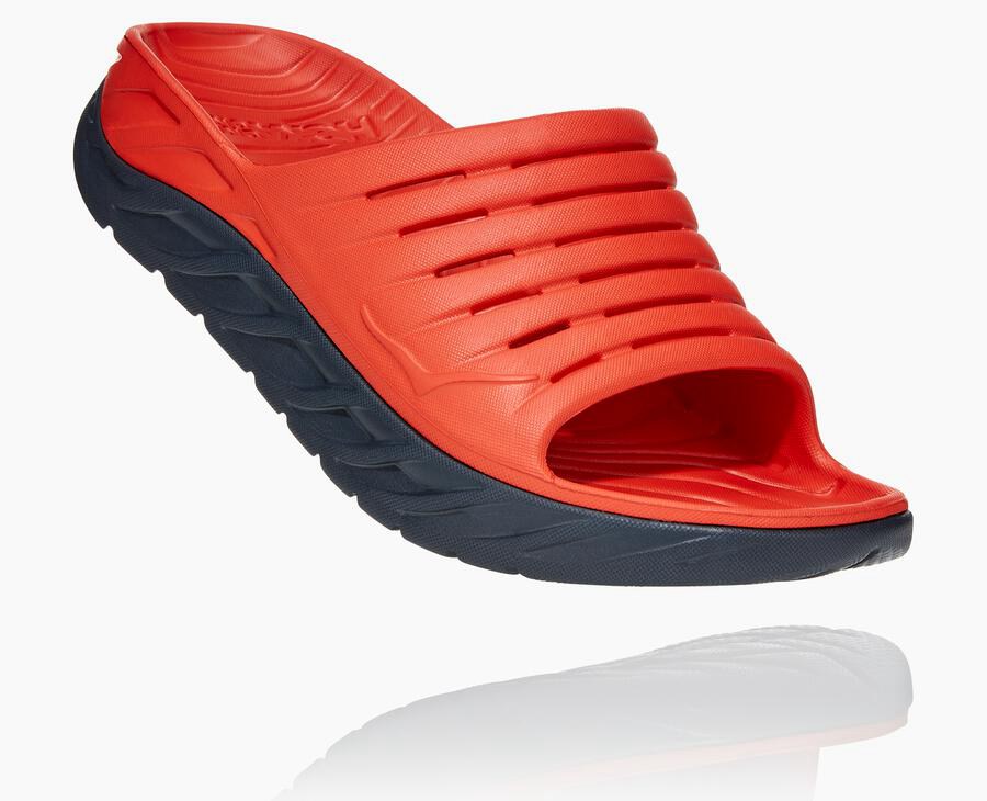 Sandalias Hoka One One Hombre Rojos - Ora Recovery - WRQO23096